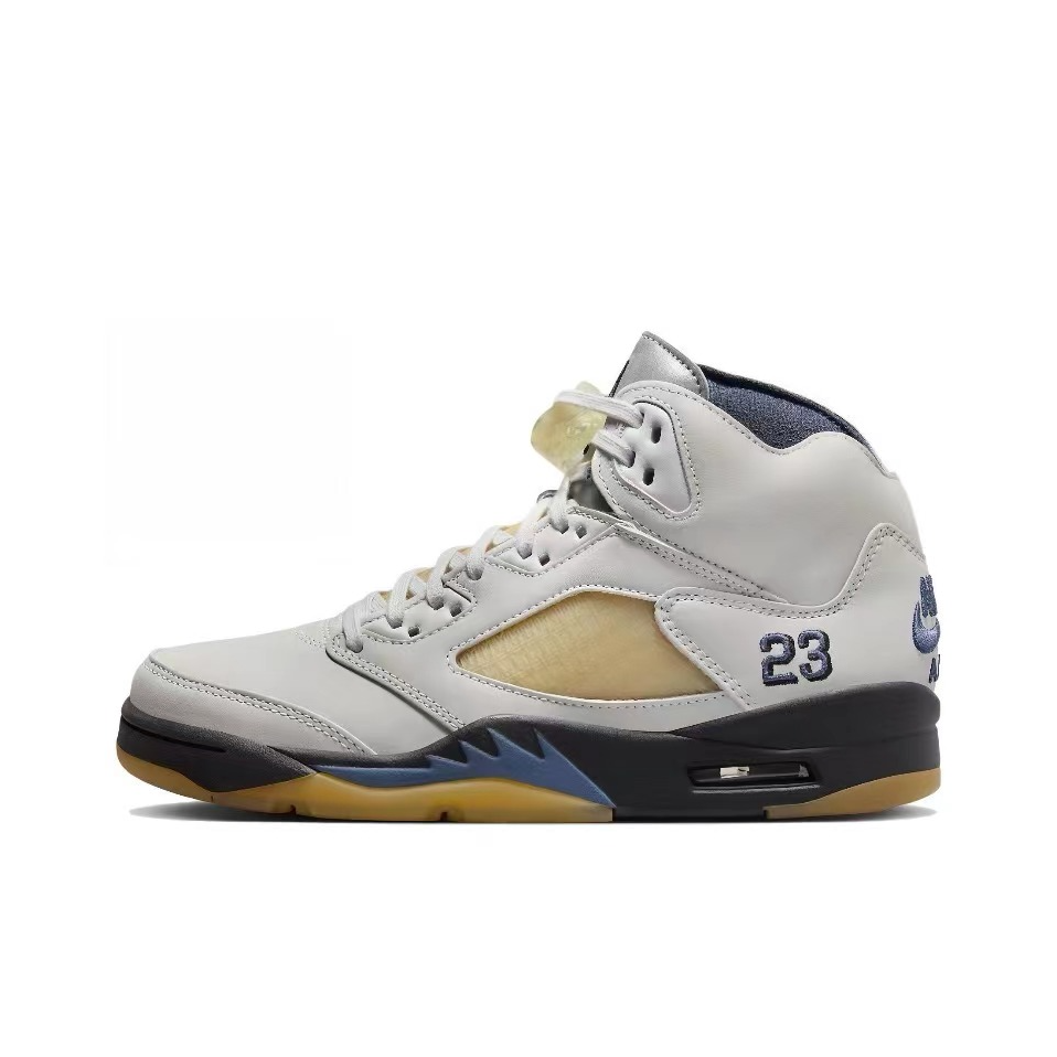 Air Jordan 5 AJ5 AMM联名 黑白蓝 氧化篮球鞋FZ5758-004