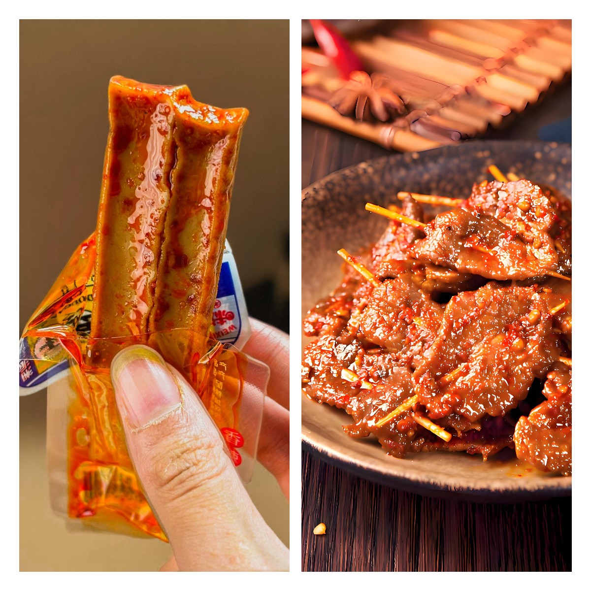 正宗传统手撕豆干+湖南特产牙签牛肉