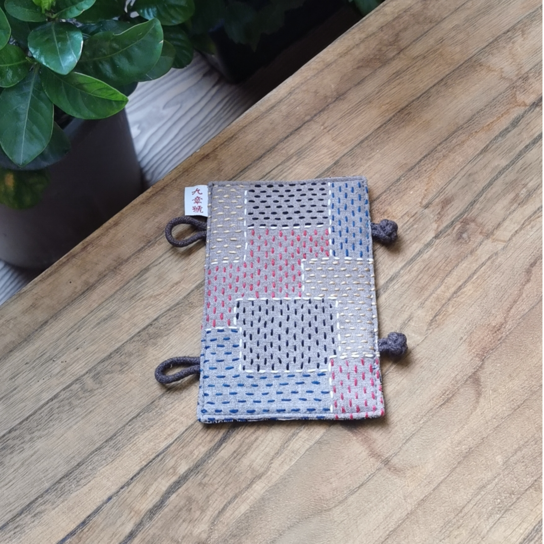 【提梁壶防烫垫】九章號原创新款手工刺绣中古国风防烫小巧棉麻制作