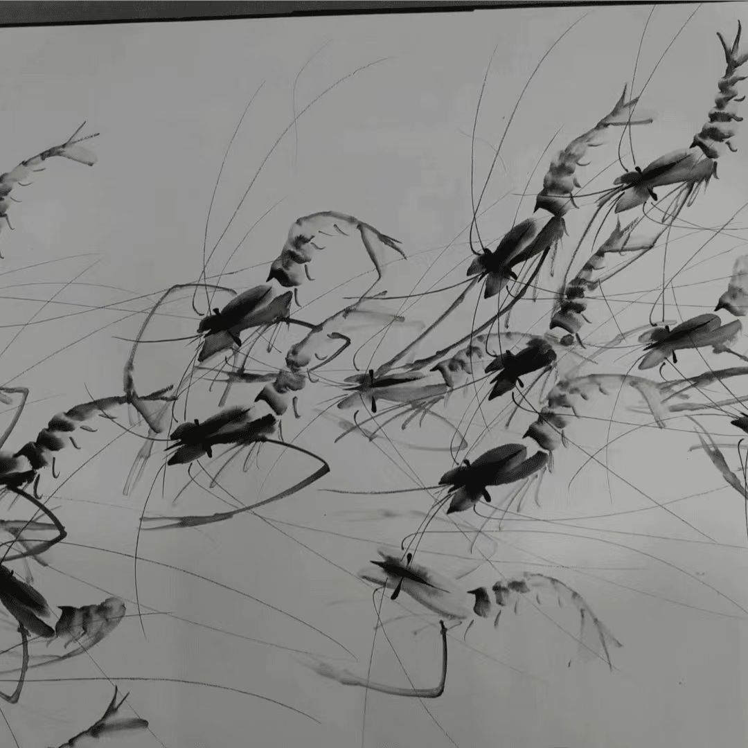 孙祺先生作品《百虾图》