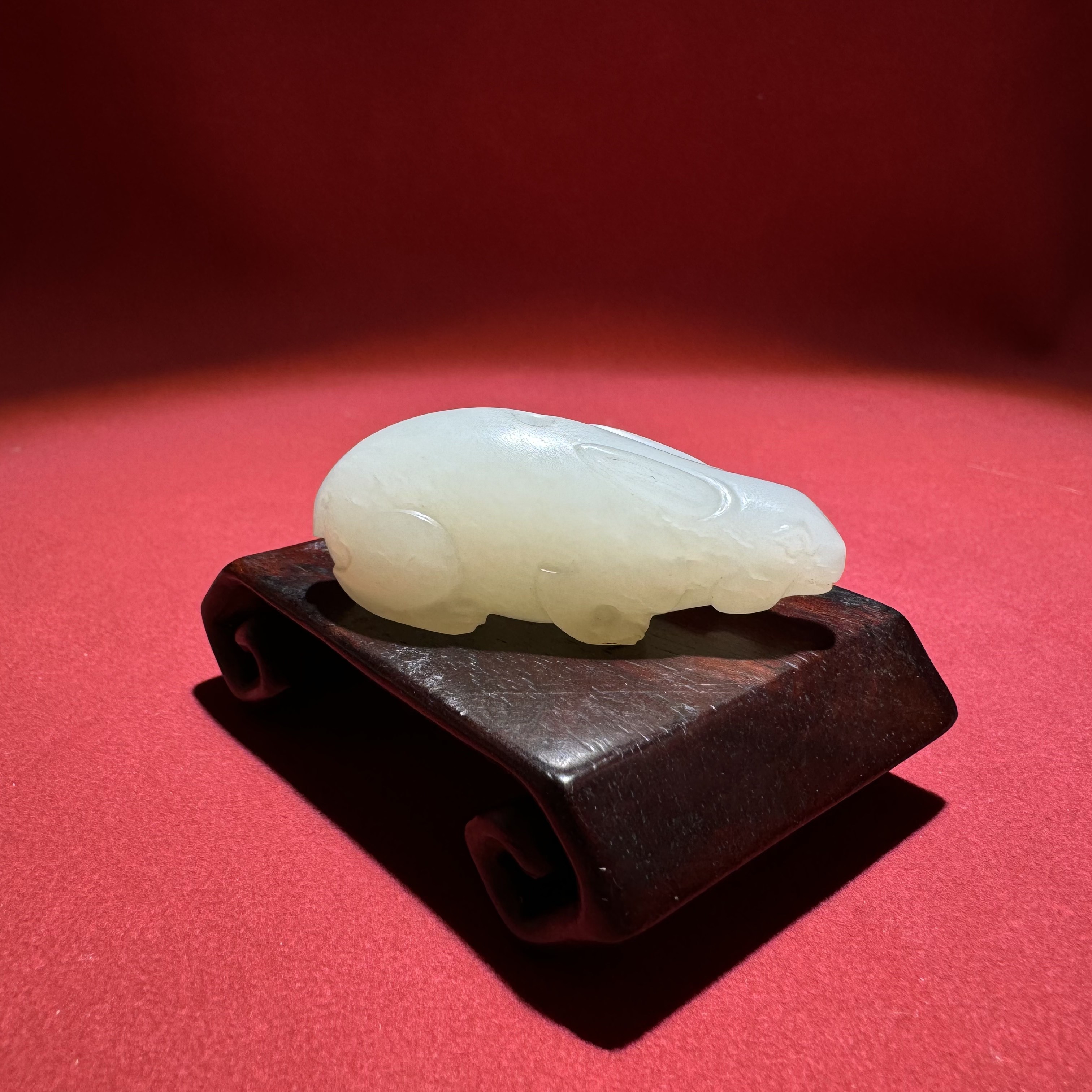 清代 清晚期圆雕玉兔—HBG119313（福利）