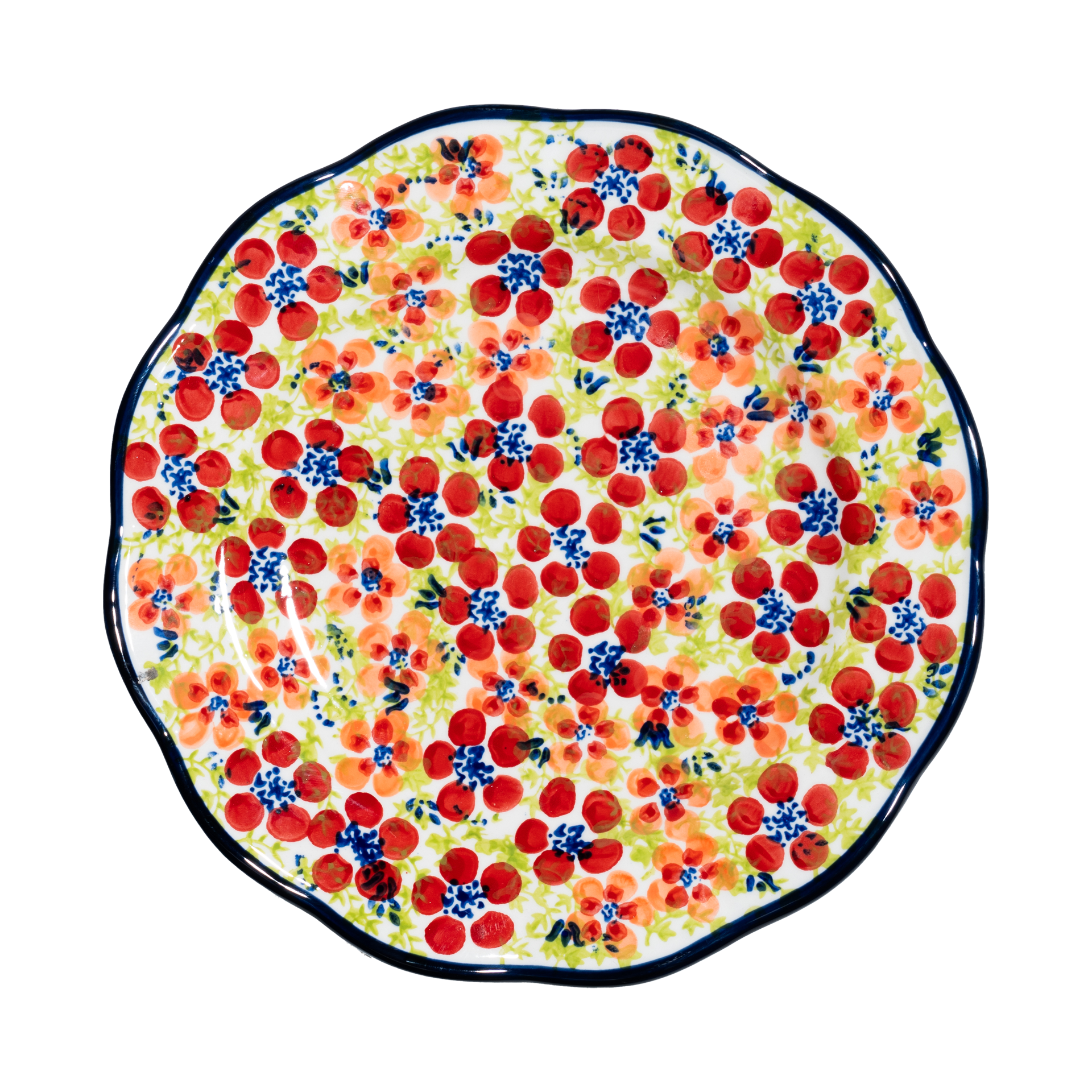 【SILESIA/出口原单】手绘碧丝粉黛-8.5英寸花边平盘