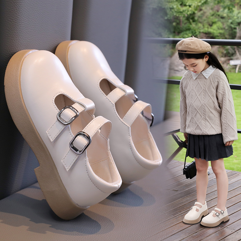 女童鞋子儿童公主小皮鞋2024春秋款韩版单鞋学生演出浅口玛丽珍鞋