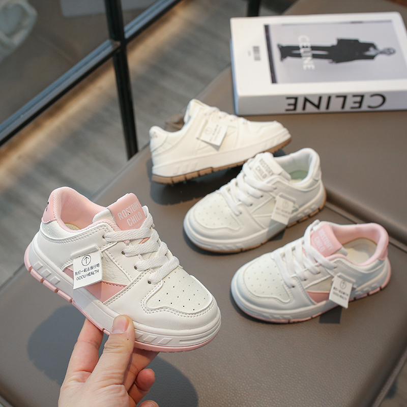 女童鞋子2024新款春秋季中大童小学生软底透气休闲板鞋儿童运动鞋