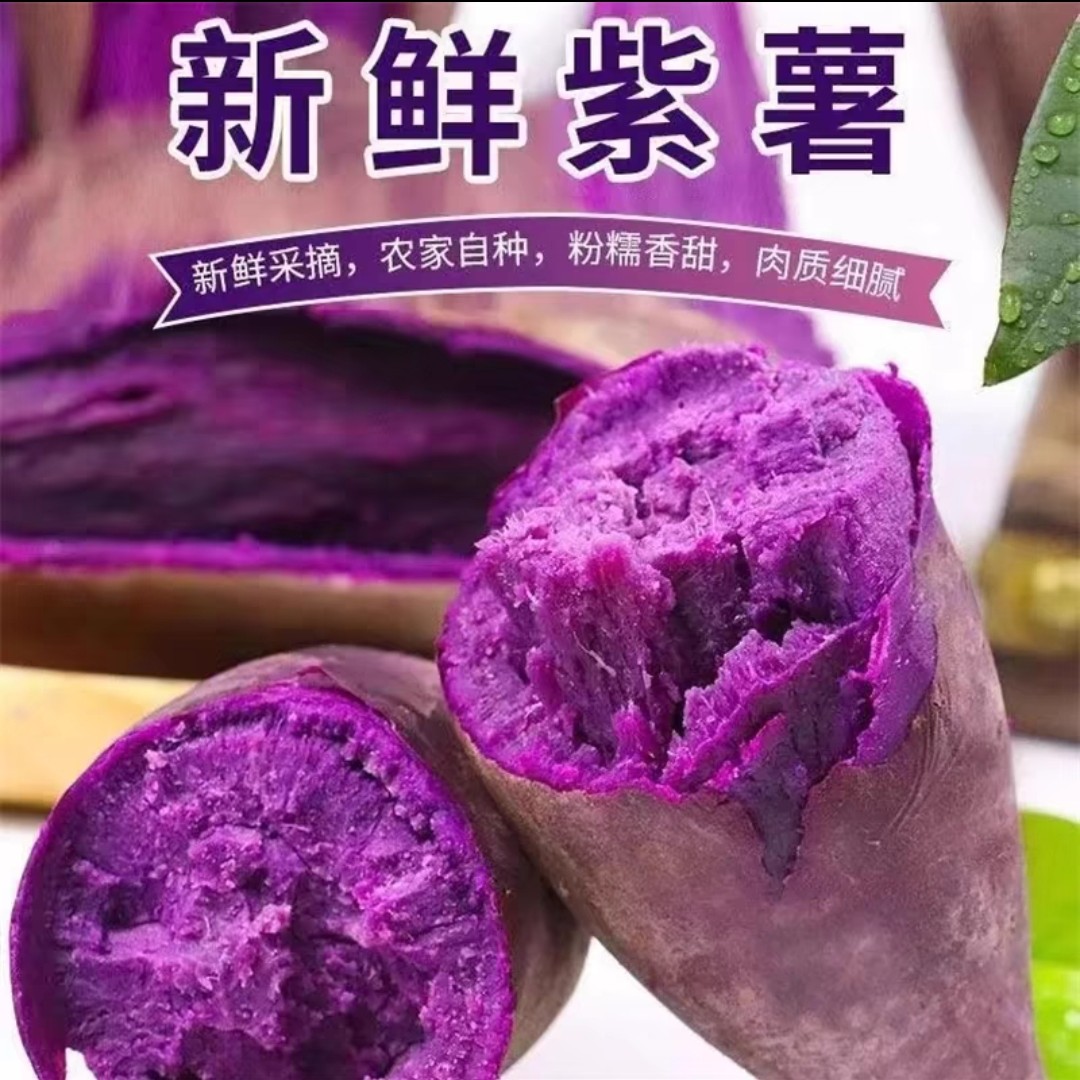 【新疆包邮】紫薯新鲜山东紫罗糖心蜜薯毛重1.5公斤