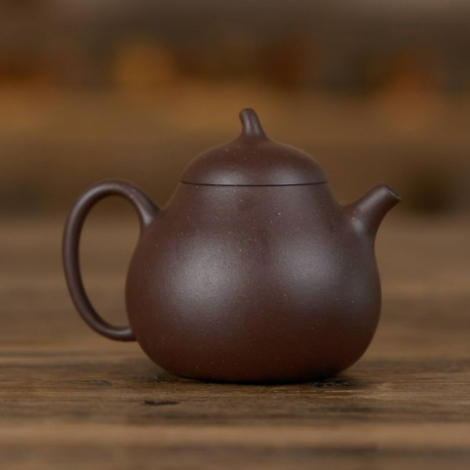 【观一茶堂】观一器宜兴紫砂壶茄瓜壶紫茄泥130ml精美手制