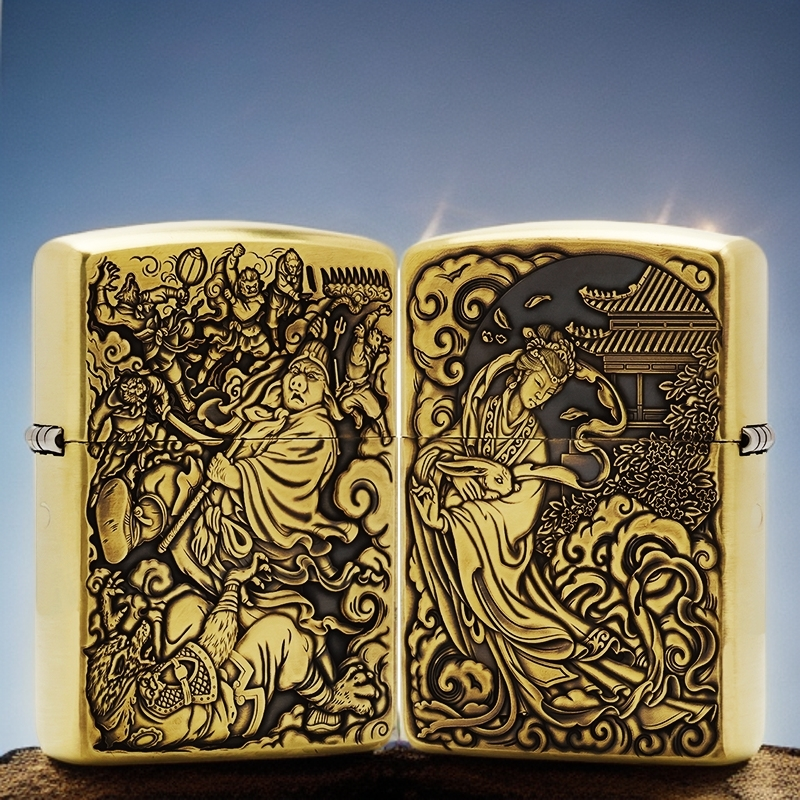 ZIPPO/之宝打火机【八戒嫦娥】盔甲机原装正品煤油机DYJ1