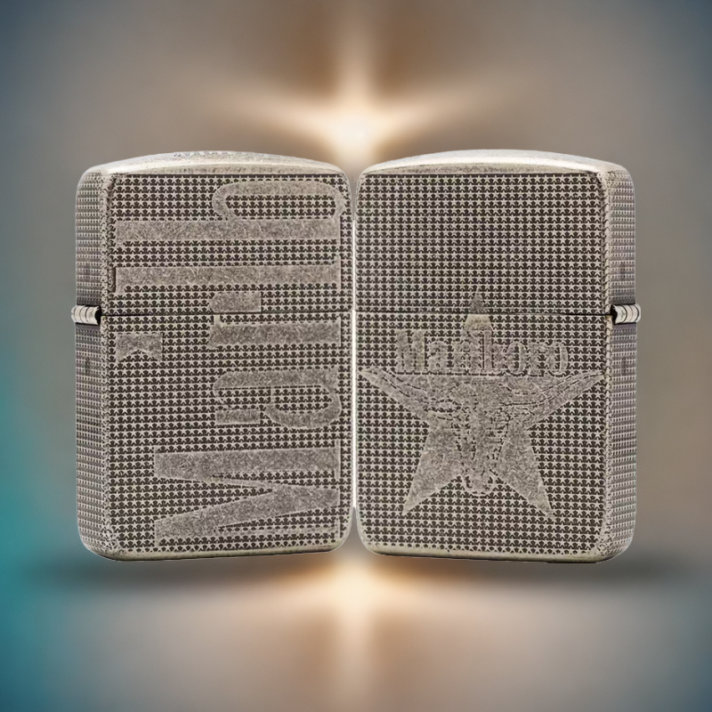 ZIPPO/之宝【古银1941军机万宝路牛头】正品煤油打火机KF-DF