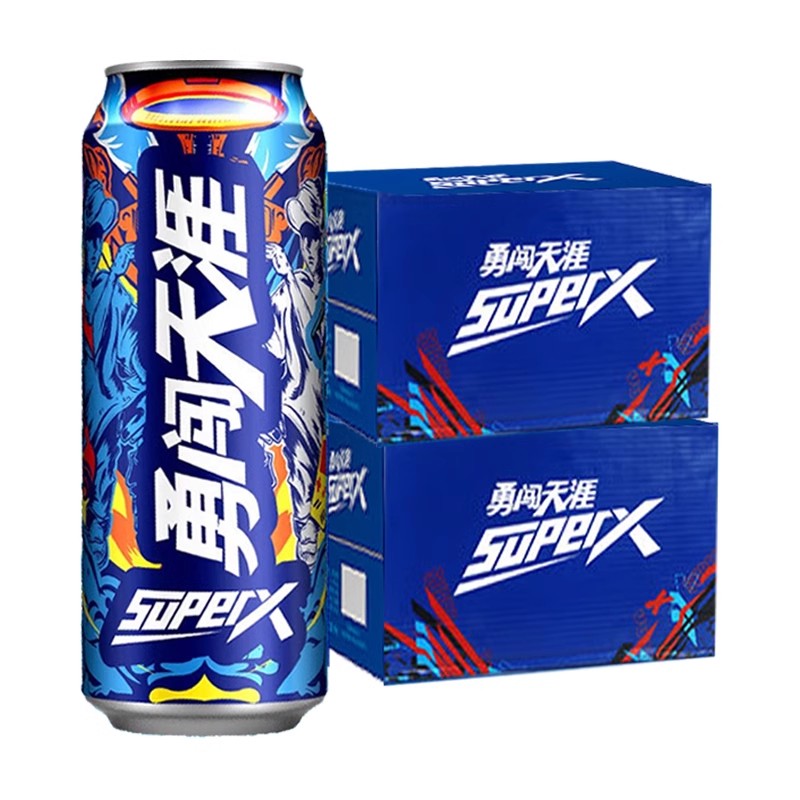 雪花（SNOW）啤酒 勇闯天涯系列 整箱装500mL SuperX超级勇闯