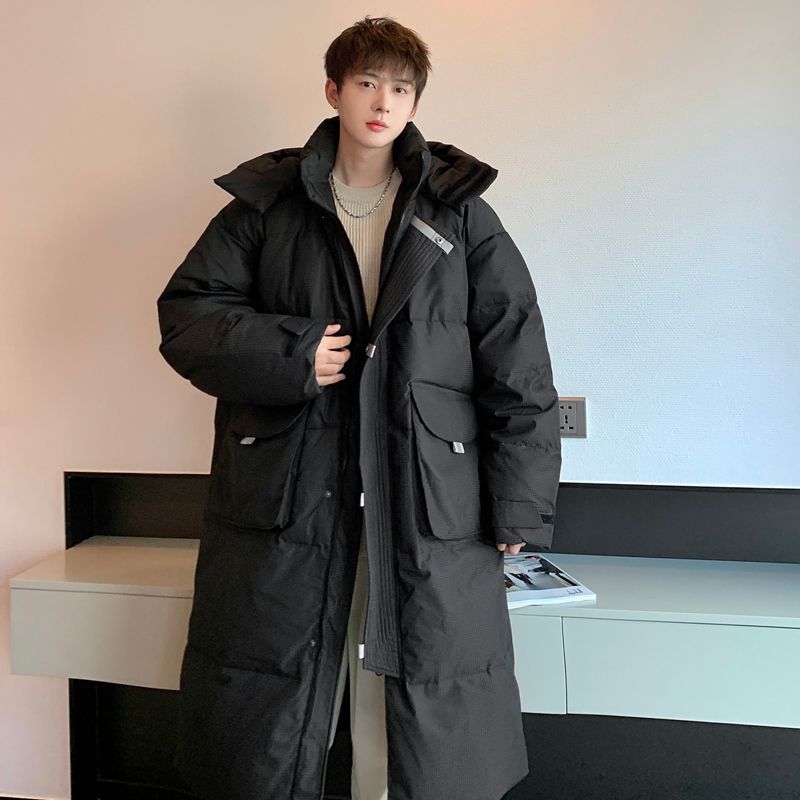 波司澄东北极寒款羽绒服男中长款过膝加厚保暖学生帅气大衣情侣纯