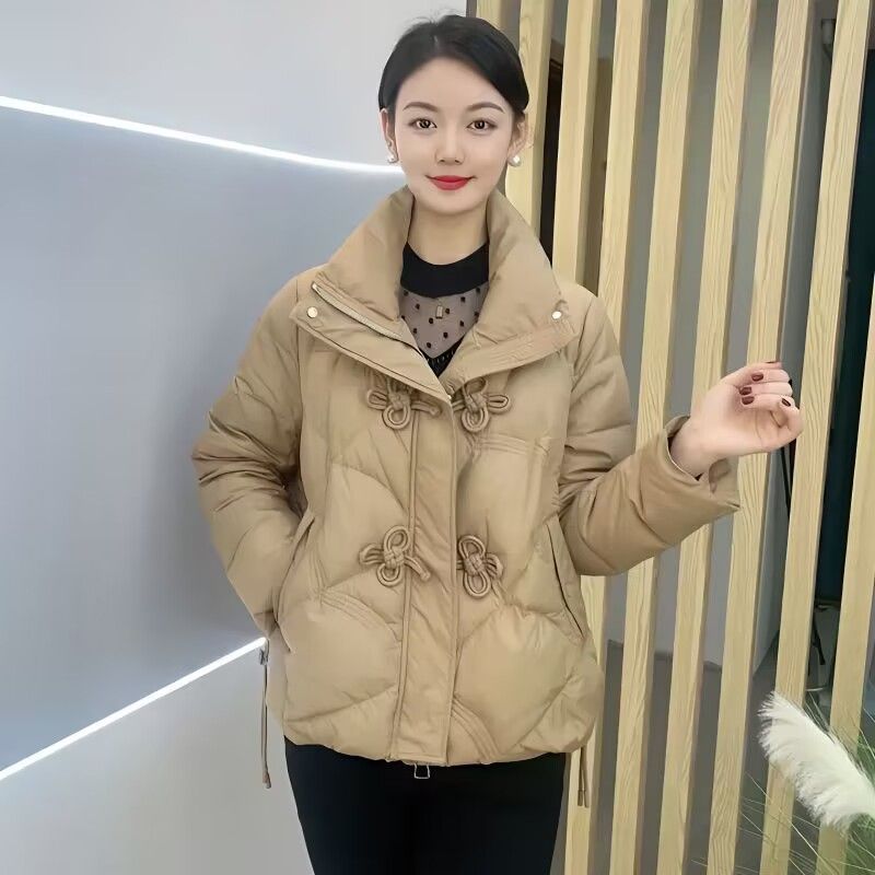 波司澄羽绒服女冬季2023新款短款白鸭绒加厚大码中老年妈妈洋气保