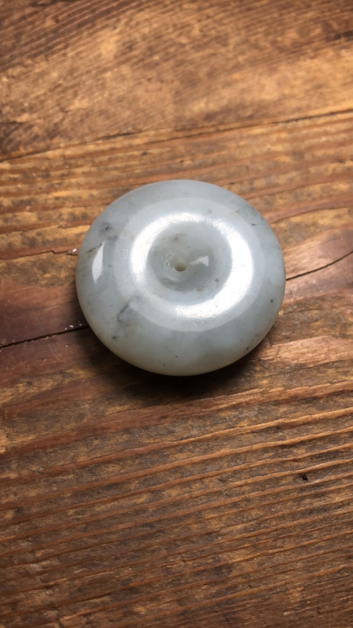 和田玉青花山料平安扣