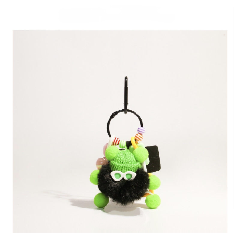 新款可爱书包挂件多巴胺獭兔玩偶煤球钥匙扣包包挂饰毛绒礼物