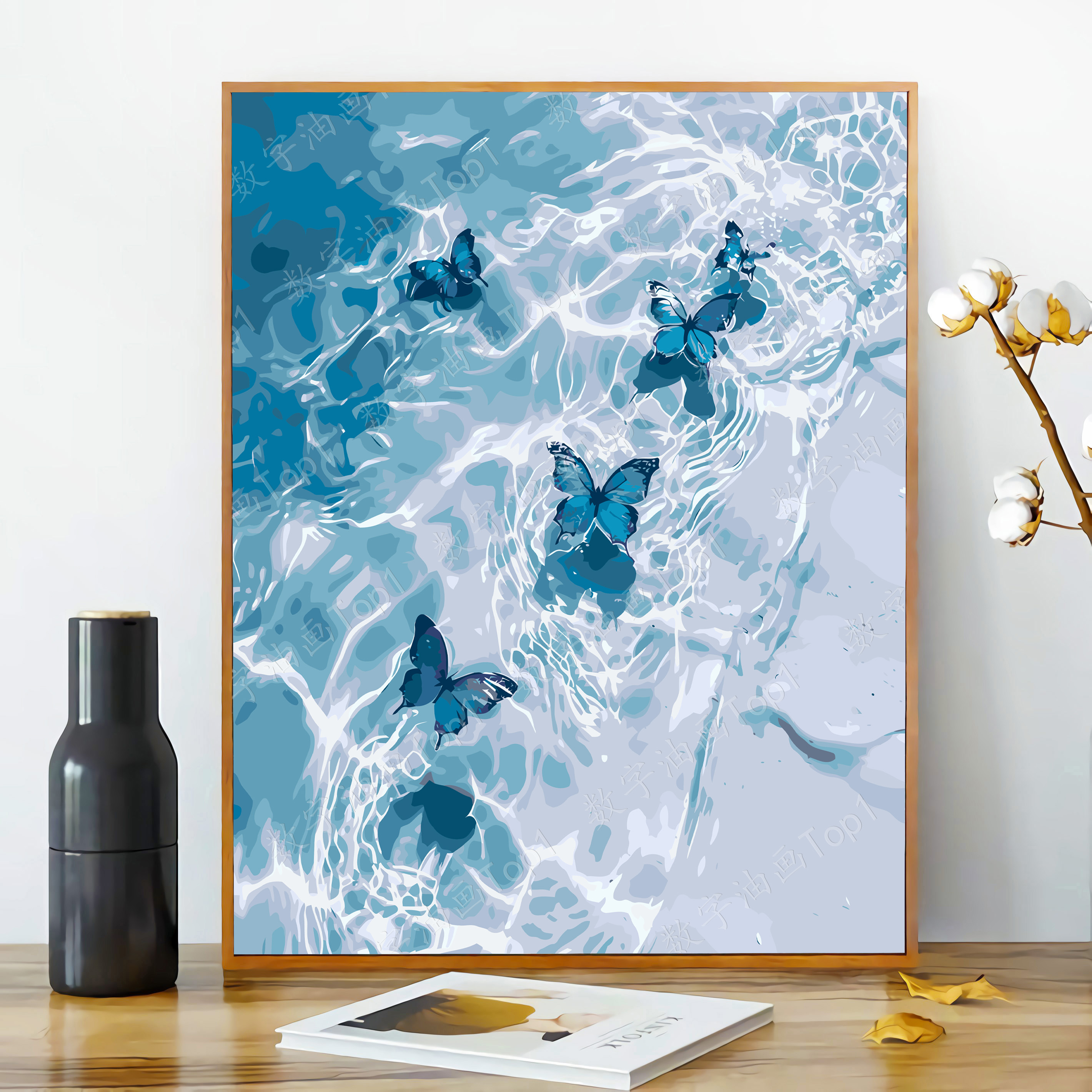 数字油画diy填色蝴蝶高级感涂鸦手工填色大幅零基础礼物装饰画