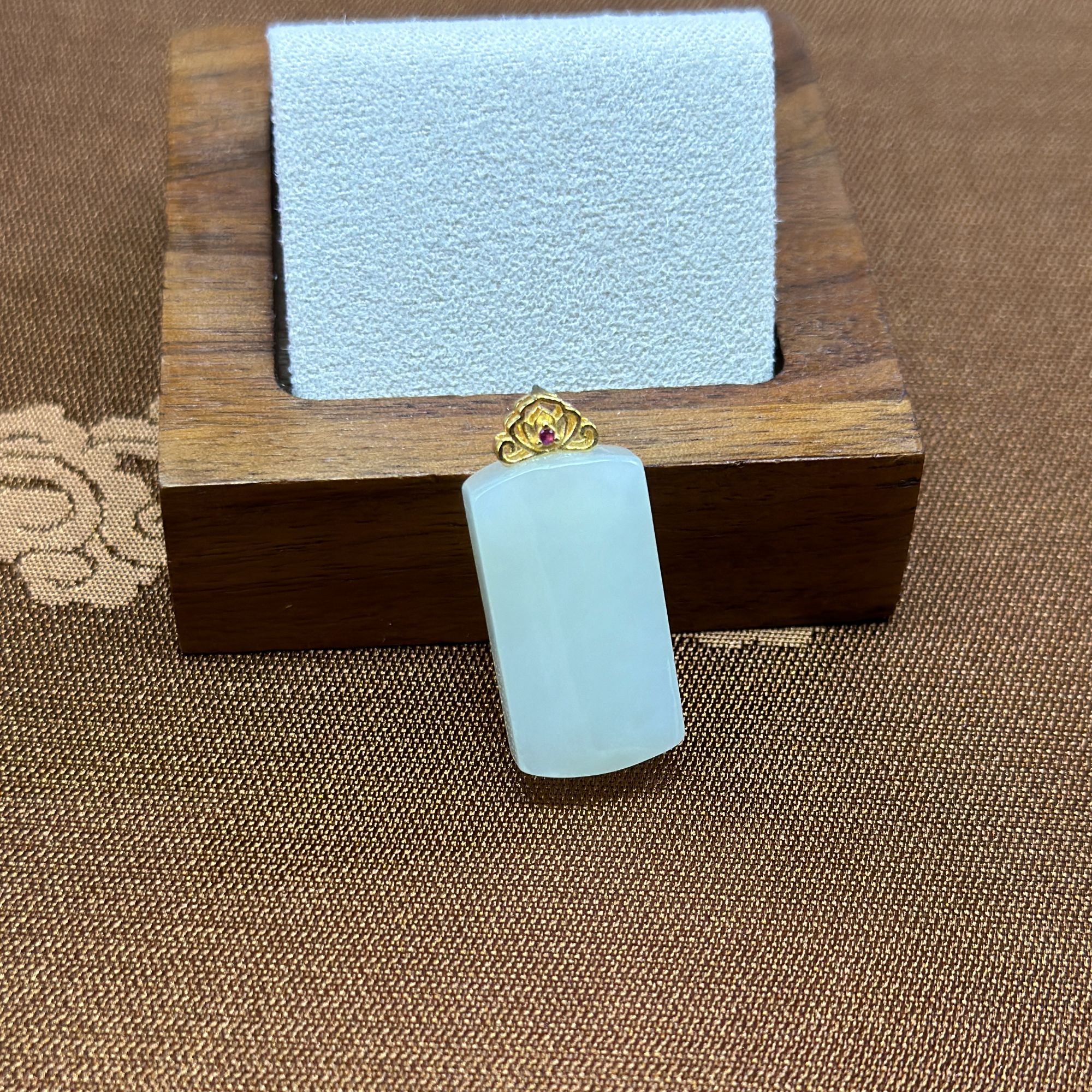 和田玉吊坠白玉平安无事牌简约气质女款百搭