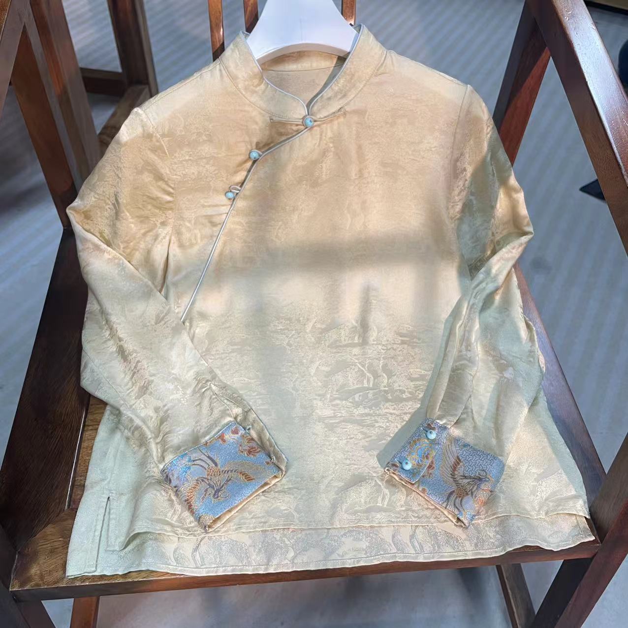 锦丝院【云月】24春季新款新中式时尚轻奢休闲上衣661501