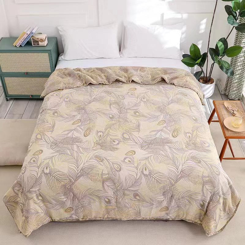 【金羽毛】240*250双层纱色织提花可水洗机洗床单