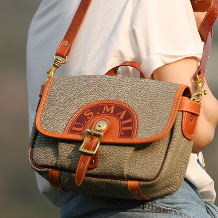 时尚休闲百搭女士牛皮单肩肩包轻奢真皮小众潮流小方包邮差包拼色