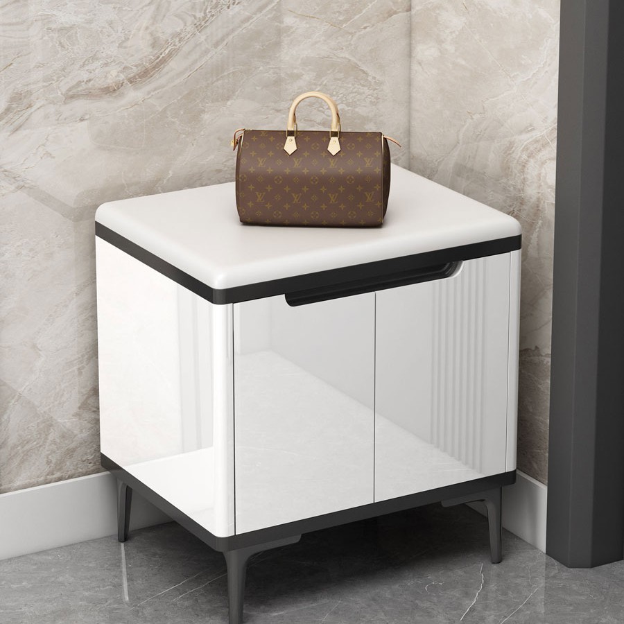 软包坐垫换鞋凳家用门口鞋柜坐凳一体入户大容量鞋架可坐式穿鞋凳