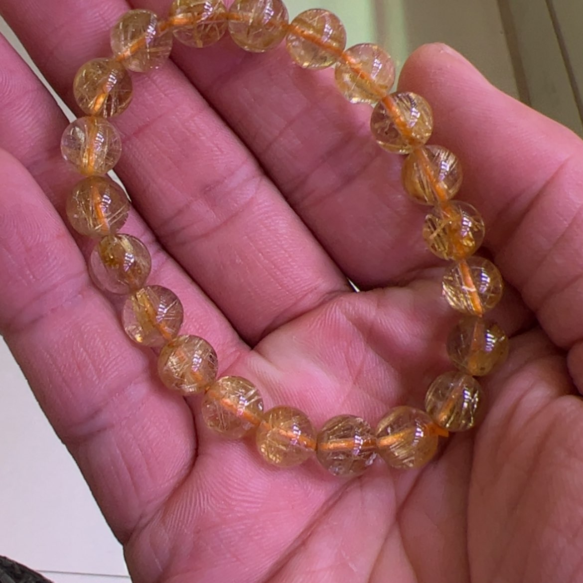 【闪购商品】水晶手链未镶嵌金发晶钛晶手链9