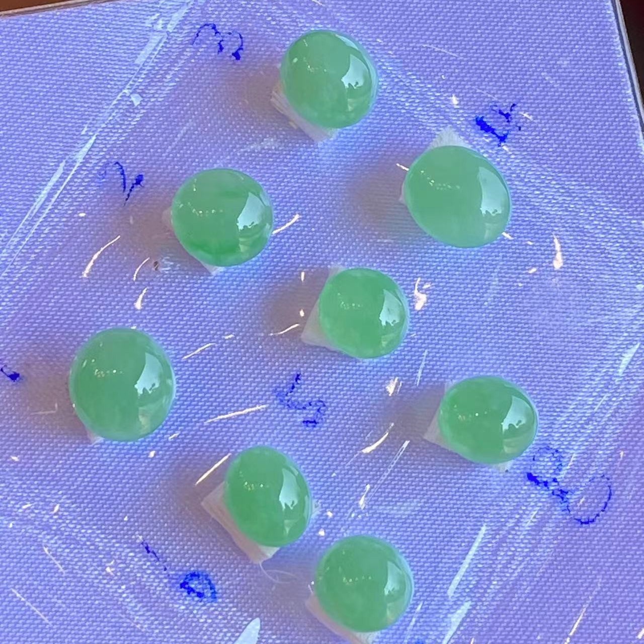 天然缅甸翡翠戒面