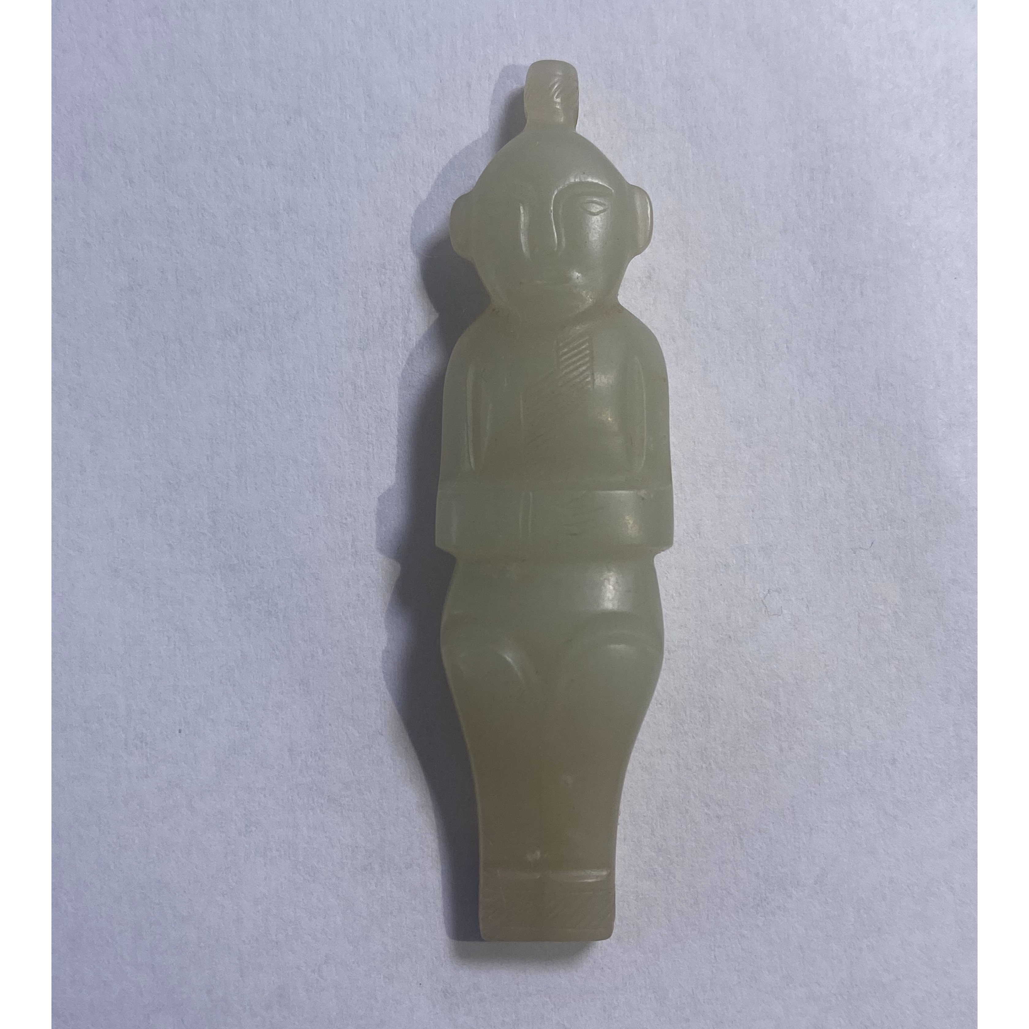 天然和田玉挂件玉舞人