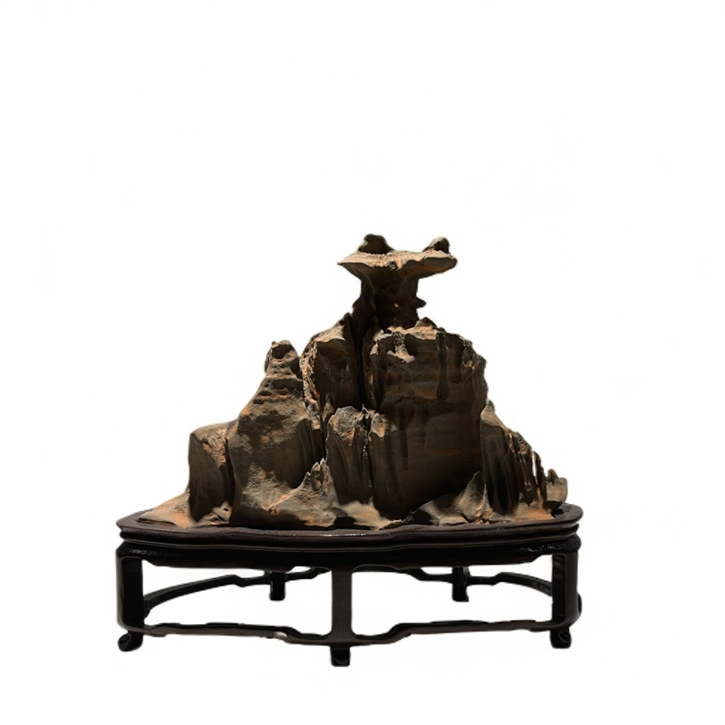 灵璧奇石摆件 书房客厅办公室茶桌案头摆件 