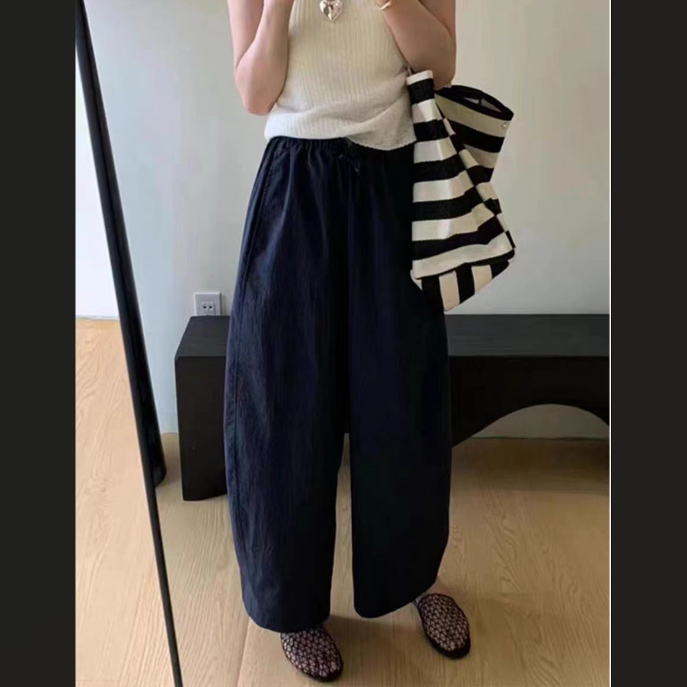 （柚子同款）ZJ夏季宽松清凉休闲香蕉裤5839