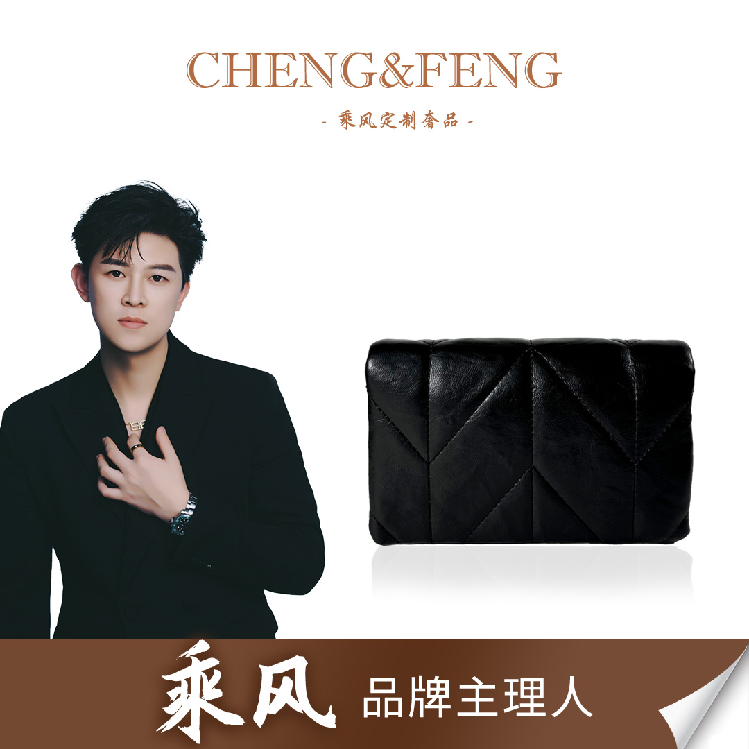 【二合一】经典黑简约轻便手提斜挎链条小方包