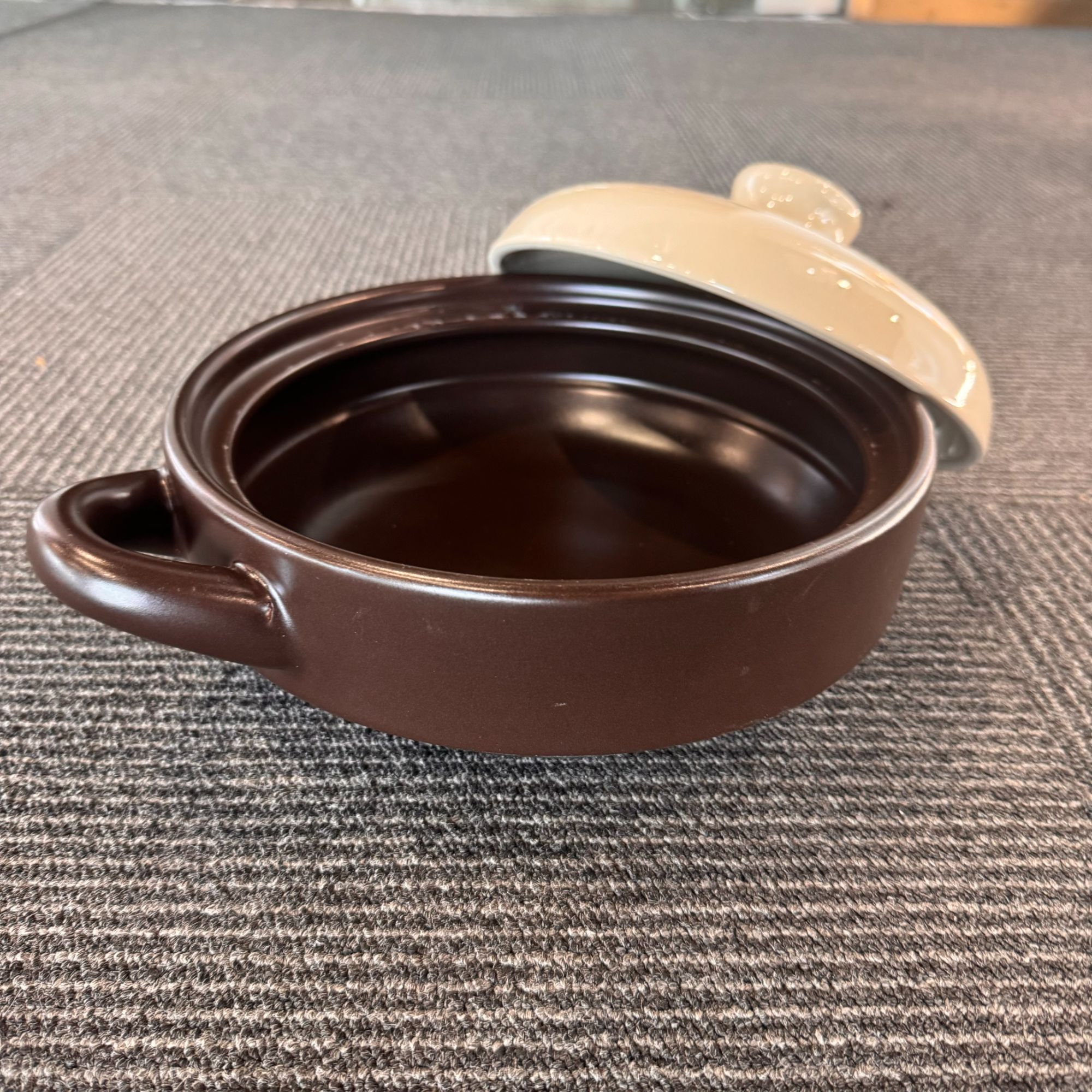 【瑕疵】201棕米色砂锅3.3升砂锅陶瓷砂锅砂锅干烧炖菜煲款