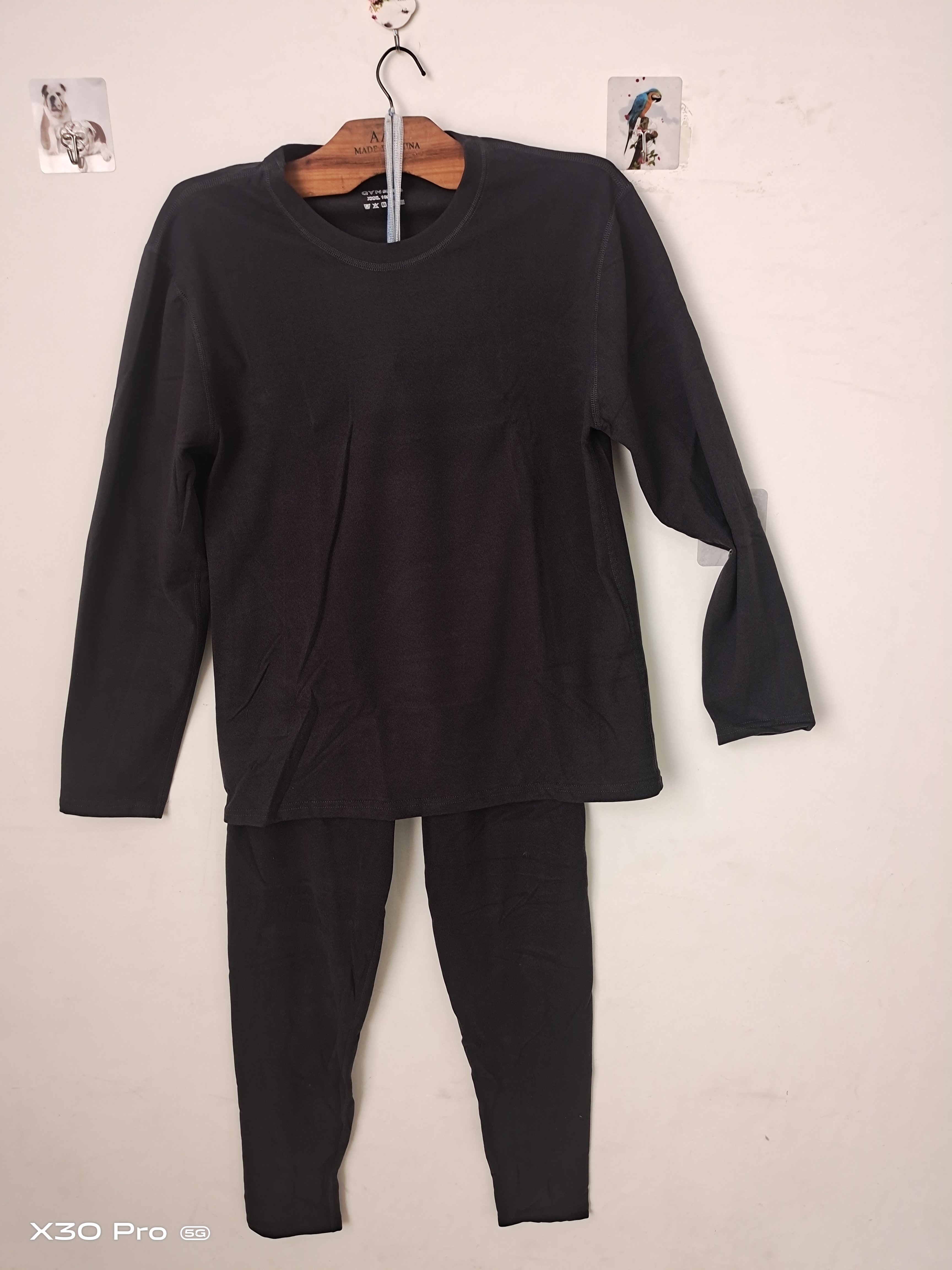 秋衣秋裤，纤羽鸟，净色德绒套，保暖吸湿发热黑科技