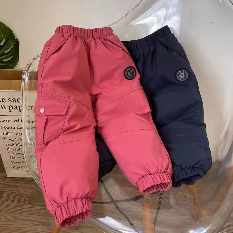 新款反季特价儿童羽绒裤男童女童加厚宝宝外穿中小大童保