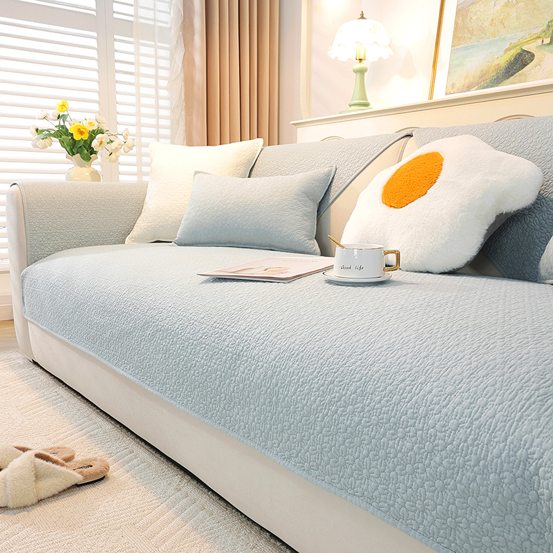 小清新奶油风沙发垫2025新款全棉透气四季通用防滑沙发套罩巾盖布