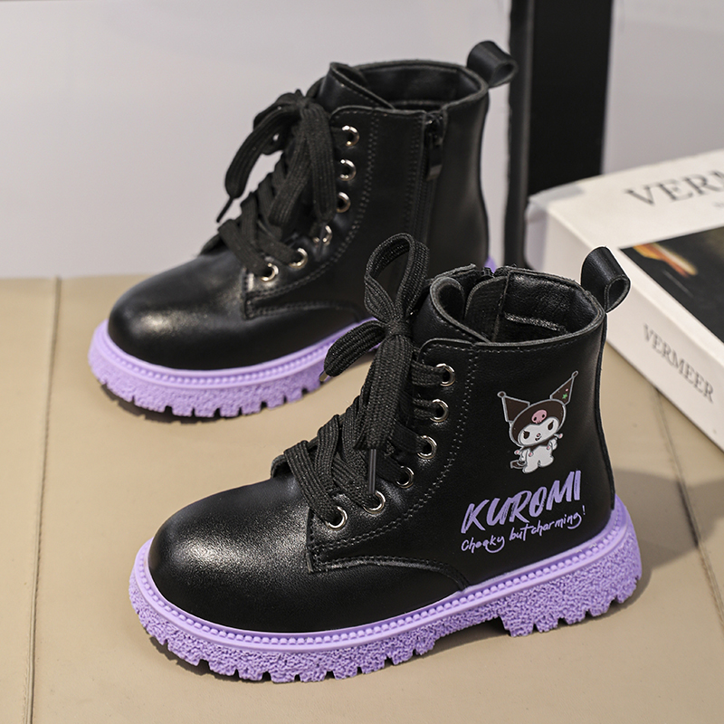 HELLO KITTY/凯蒂猫童鞋儿童马丁靴冬季加绒棉鞋库洛米棉鞋马丁靴