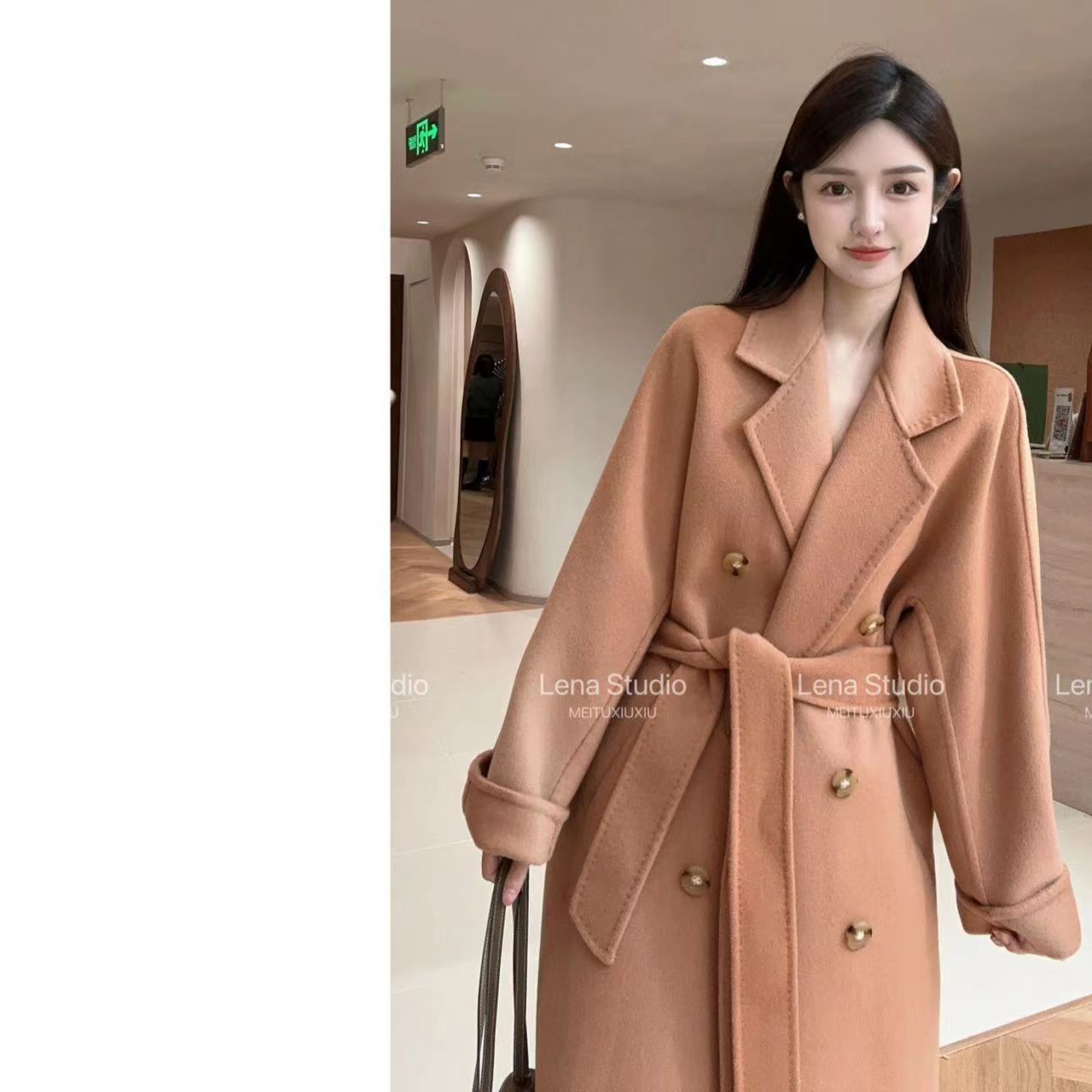 新品特惠【长款羊绒801】此生必入新款双面羊绒大衣气质长款       