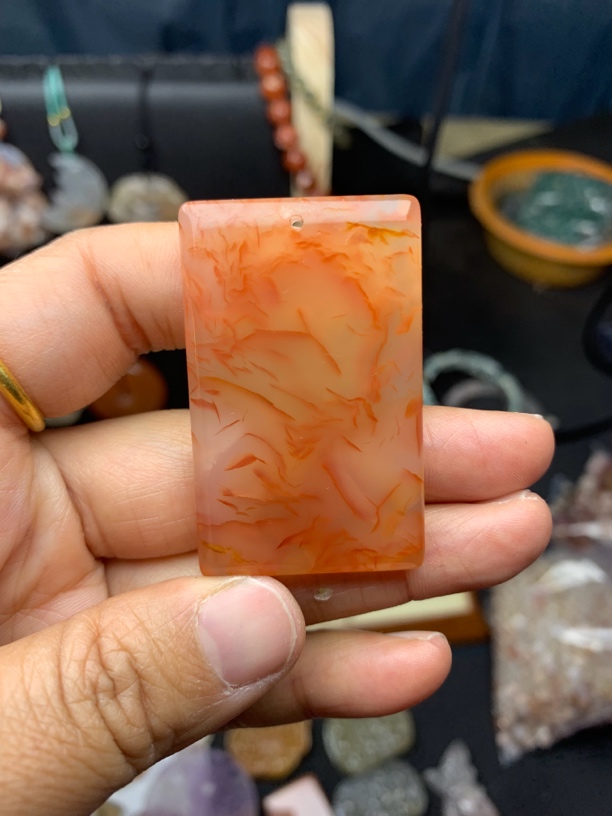 （诗凡饰品）马达加斯樱花玛瑙雕刻吊坠—多样性发货