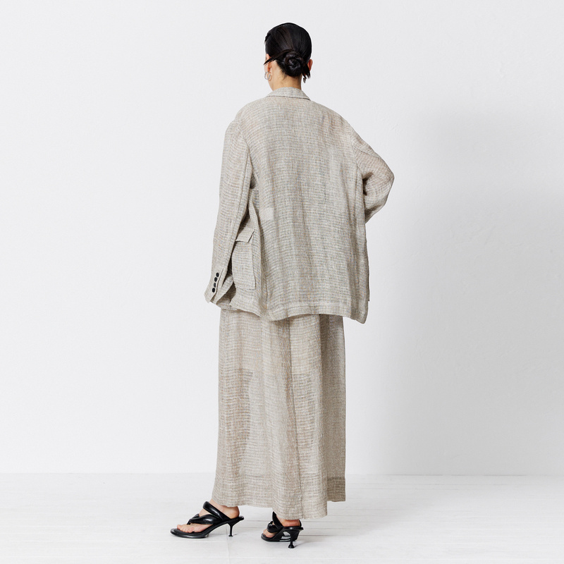 ZHUCHONGYUN2023夏新款亚麻宽松无袖背心连衣裙C1DE25276