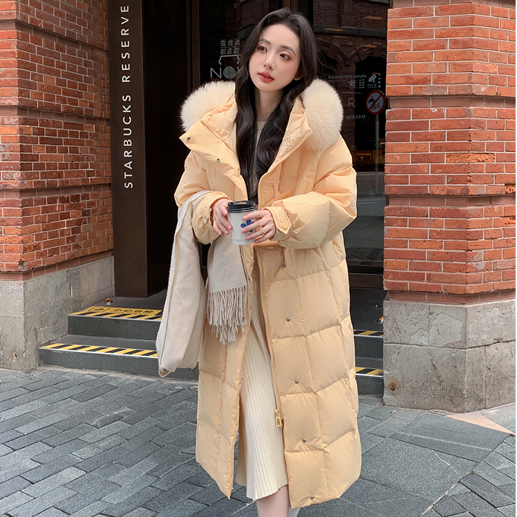 【羽冠】大码女装胖mm200斤宽松中长款大码羽绒服2443