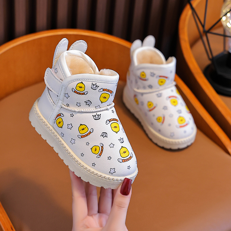 LiuZaiTu/溜仔兔儿童雪地靴2025新款女童加绒雪地靴保暖冬季棉鞋