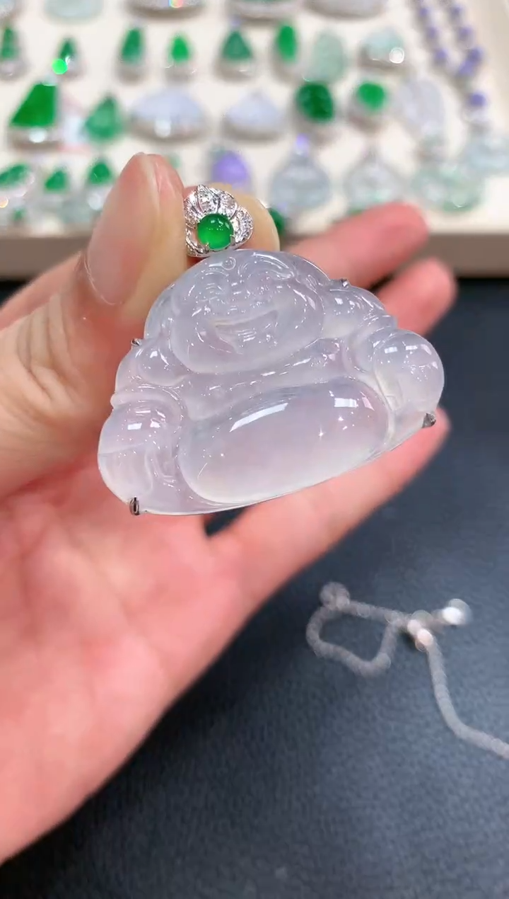 【闪购商品】翡翠吊坠(不含链)18K金镶嵌b129