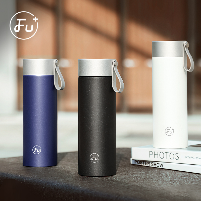 富光FU+抗菌高端商务泡茶保温杯高档车载便携水杯抗菌焖茶杯子