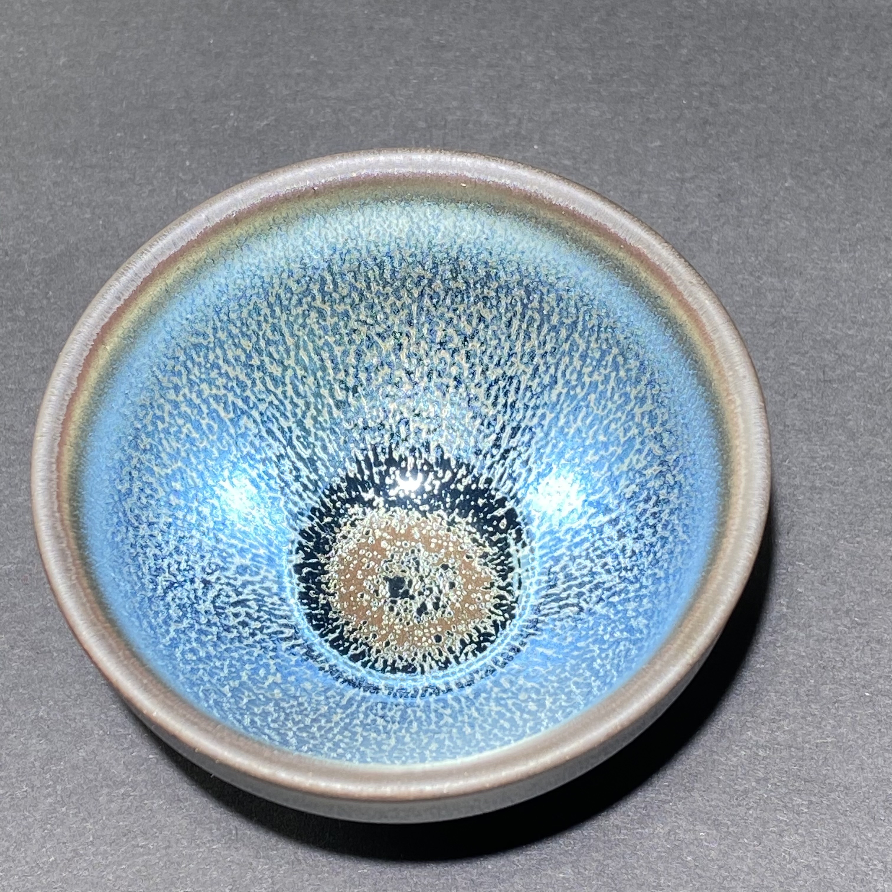 【清钰甄选6只装】蓝麒麟束口主人杯 经典建盏，目前的颜色较深蓝