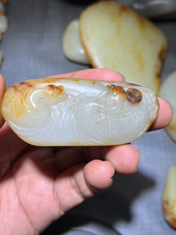 和田玉，俄如意，109克