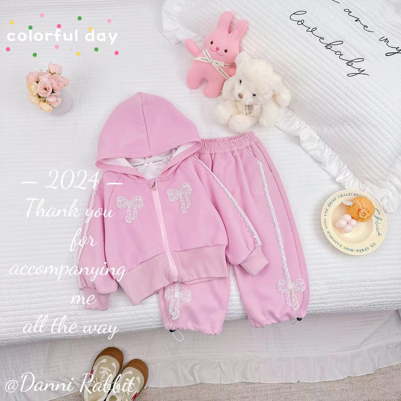 2024春秋新品蝴蝶结儿童套装 D-M852