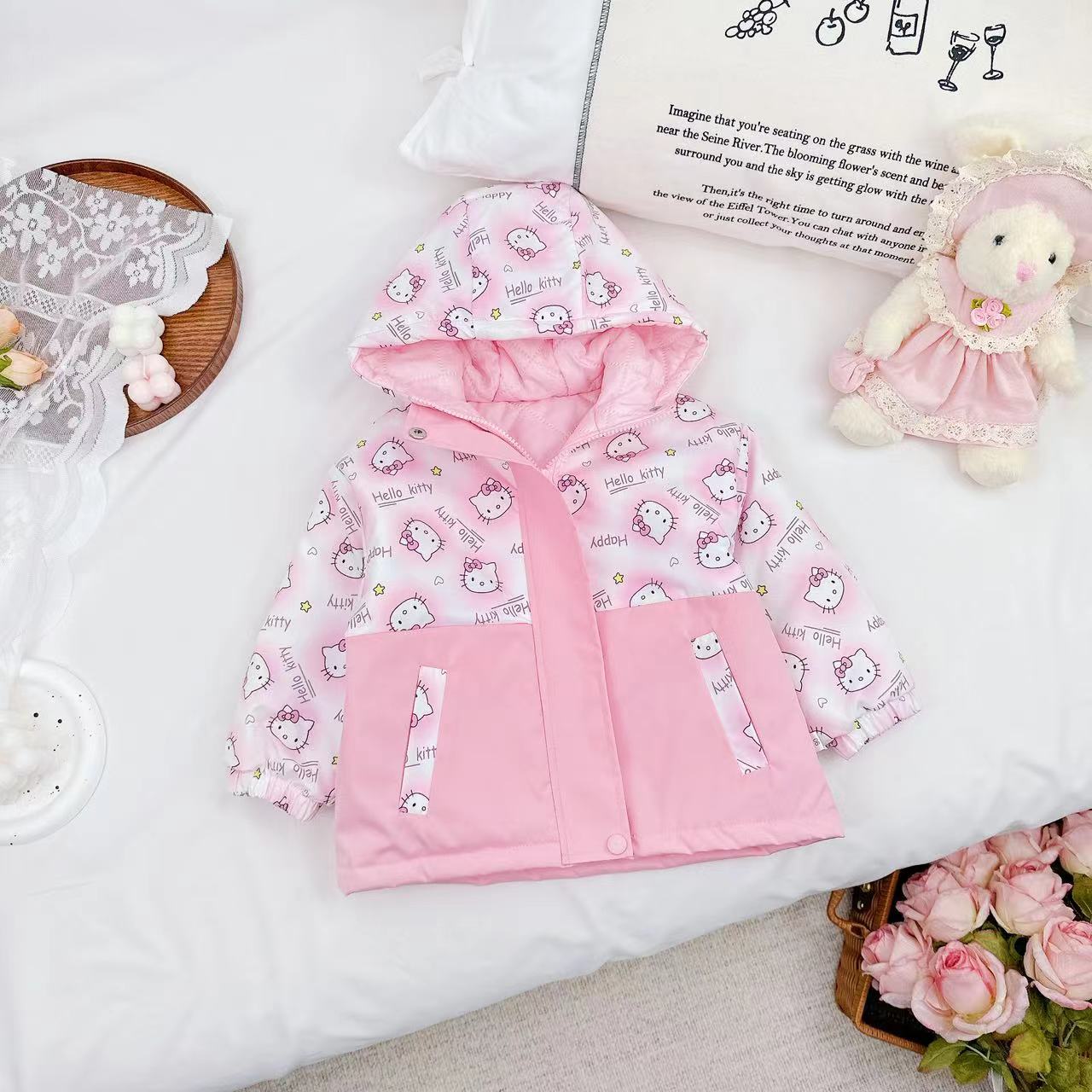 2024冬季新品Kitty猫立领儿童休闲汉服棉服外套 D-P870