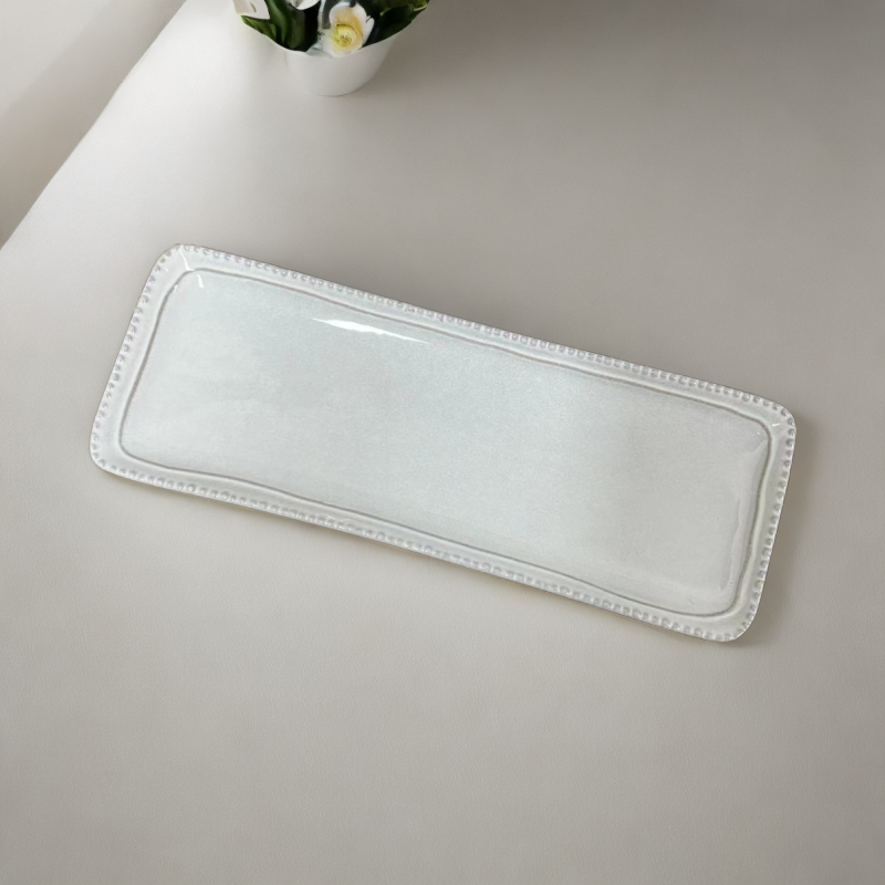 辣197窑变釉下彩灰酒店寿司长条盘微瑕家用简约陶瓷纯色干泡单人