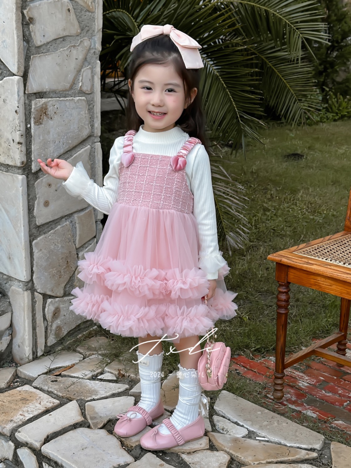 女童吊带纱裙可爱蓬蓬公主裙连衣裙