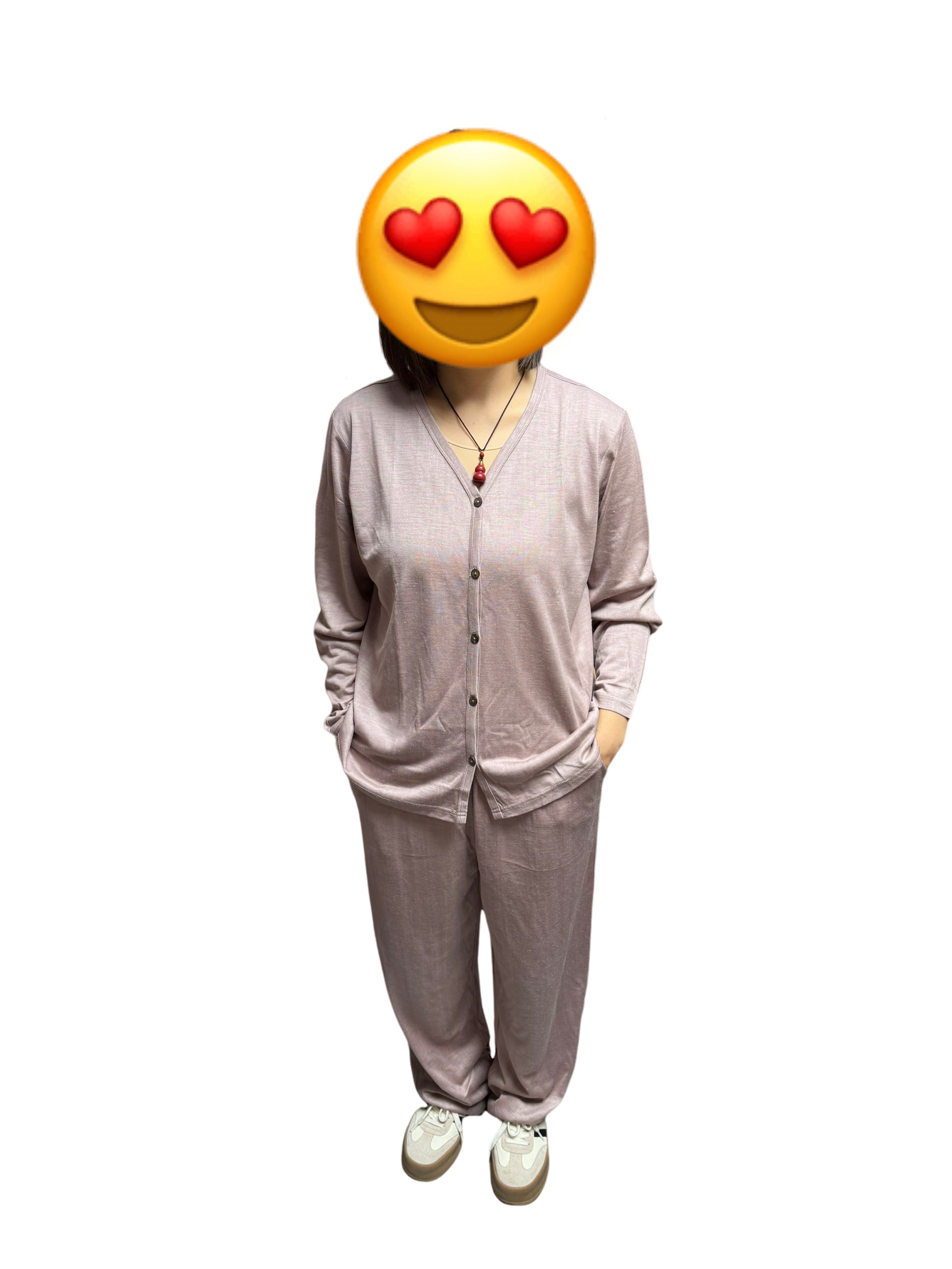 丝亚麻家居服套装