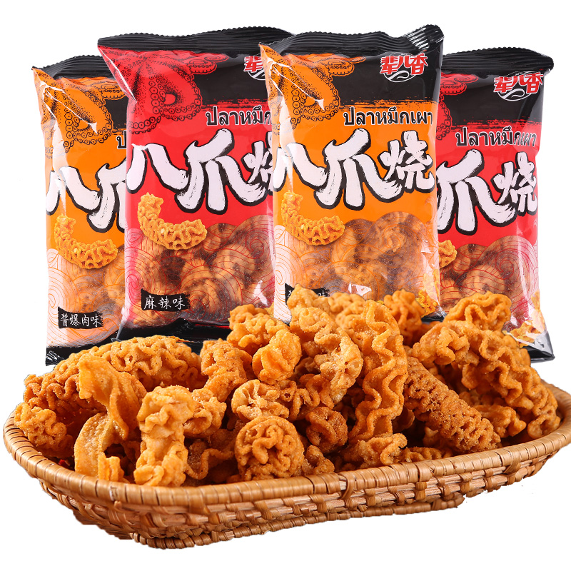 (小扬哥推荐)辈儿香八爪烧网红爆款麻辣披萨卷宿舍休闲膨化解馋小