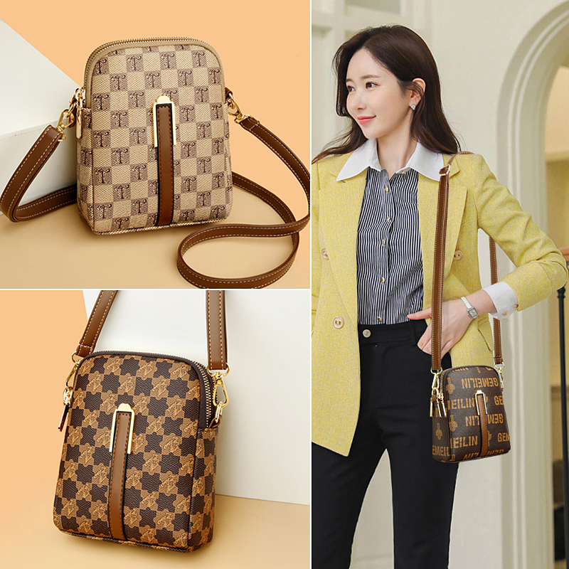 女包手机包单肩包时尚斜挎女士包包韩版手机包女百搭小包包9020-1